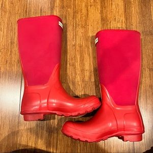 hunter • bright red arlen tall boots